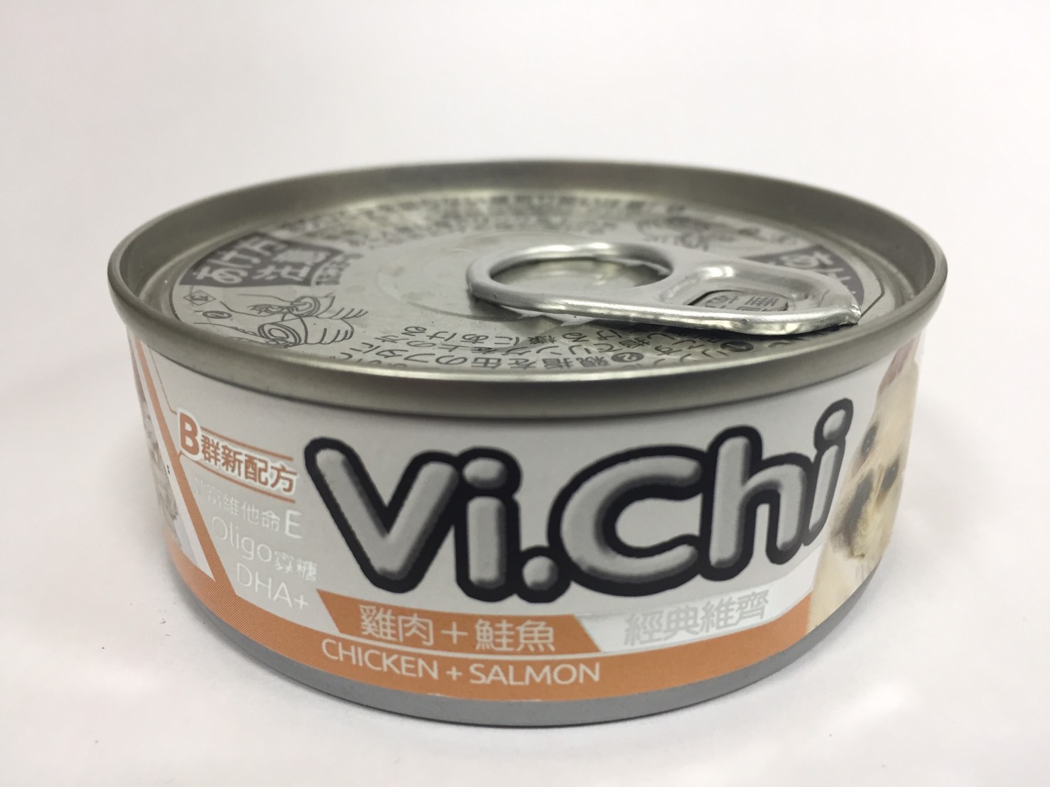 經典維齊 (雞肉+鮭魚)
Vi.Chi dog can (chicken+salmon)