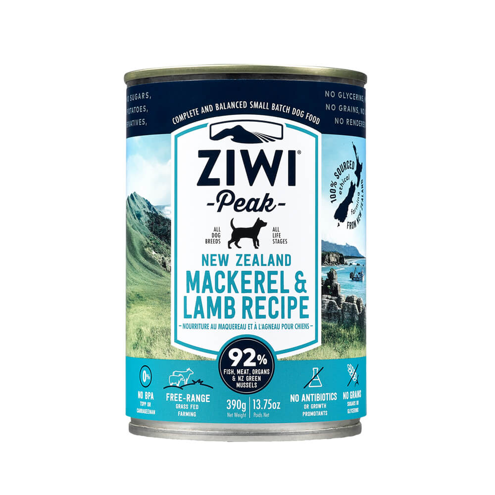 ZiwiPeak巔峰 92%鮮肉狗罐頭-鯖魚&羊肉
ZiwiPeak Daily Dog Cuisine Mackerel & Lamb 390g Canned Petfood