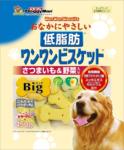 大型犬用低脂甜薯野菜消臭餅乾 450g
Low Fat Biscuit Big Vegetables