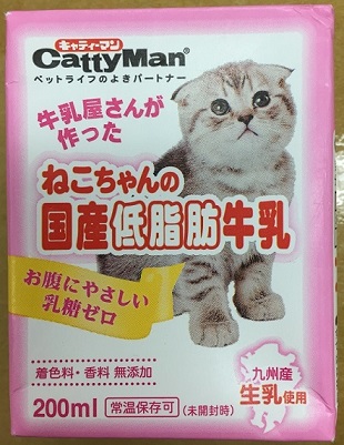 貓用国産低脂肪牛乳 200ml
Catty Japanese Milk Low Fat