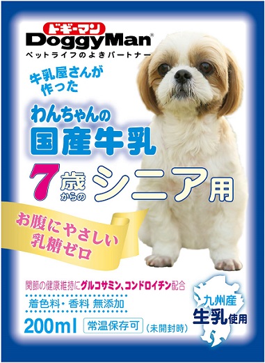 犬用国産牛乳 老犬用 200ml
Japanese Milk for Senior Dog