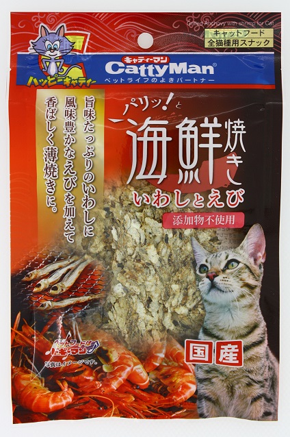 貓用香烤海鮮薄燒-沙丁魚+鮮蝦 6g
Grilled Anchovy with Shrimp