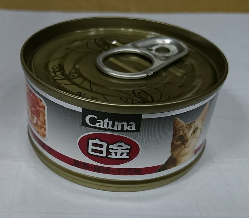 白金貓罐80克-鮪魚+雞肉+牛肉絲
canned cat food