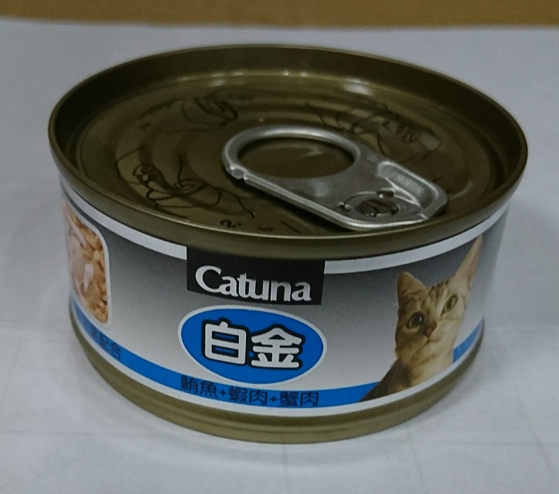 白金貓罐80克-鮪魚+蝦肉+蟹肉
canned cat food