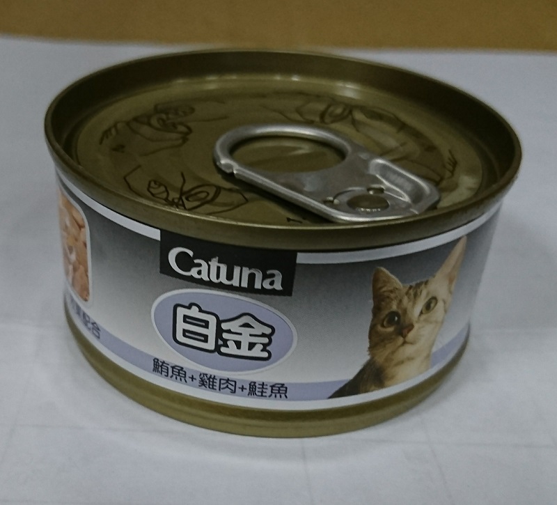 白金貓罐80克-鮪魚+雞肉+鮭魚
canned cat food