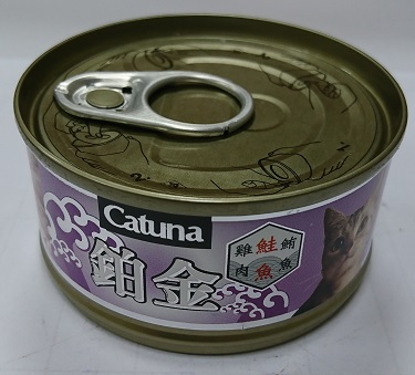 鉑金貓罐80克-雞肉+鮪魚+鮭魚
canned cat food