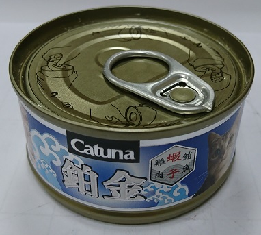 鉑金貓罐80克-雞肉+鮪魚+蝦子
canned cat food