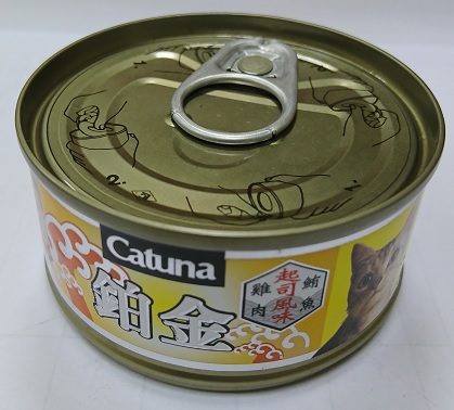 鉑金貓罐80克-雞肉+鮪魚+起司風味
canned cat food
