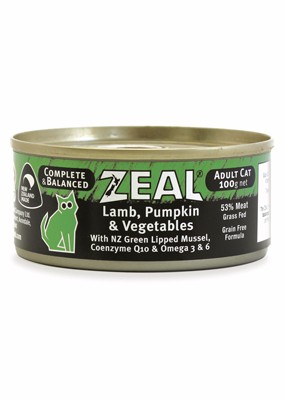 岦歐 無榖羊肉南瓜(貓)主食餐罐
ZEAL Grain Free Lamb, Chicken & Vegetables Cat Food
