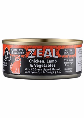 岦歐 無榖雞肉羊肉(幼貓)主食餐罐
ZEAL Grain Free Chicken, Lamb&Vegetables