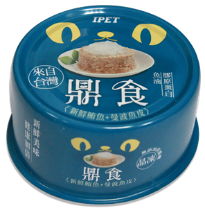 艾沛鼎食晶凍貓罐85g 鮪魚+曼波魚皮 DS1
iPet Canned Cat Food