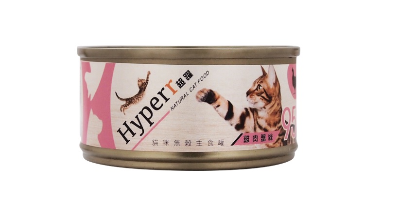 Hyperr 超躍貓咪無榖主食罐-雞肉蟹絲