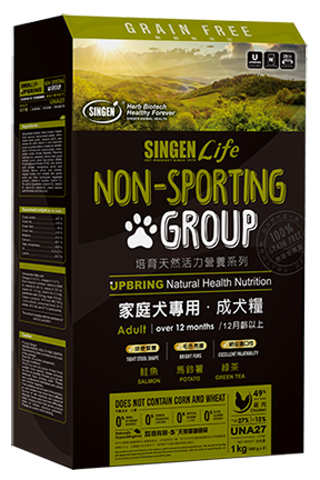 UNA27家庭犬專用.成犬
Upbring Natural Health Nutrition -NON-SPORTING GROUP
