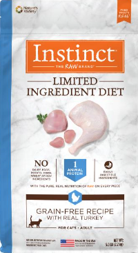 原點火雞肉低敏成貓配方
Instinct® Limited Ingredient Diet Grain-Free Recipe with Real Turkey
