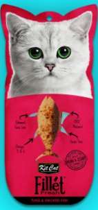 Kitcat小鮮肉系列-鮪魚柳條、煙燻魚片
Fillét- Tuna& Smoked Fish