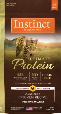原點皇極鮮雞成貓配方
Instinct® Ultimate Protein® Grain-Free Cage-Free Chicken Recipe