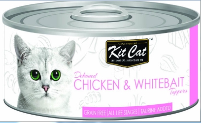 Kitcat貓罐-雞肉.銀魚
Kit Cat 80g - Deboned Chicken & Whitebait Toppers