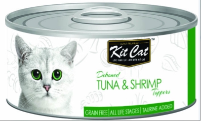 Kitcat貓罐-鮪魚.蝦蝦
Kit Cat 80g - Deboned Tuna & Shrimp Toppers