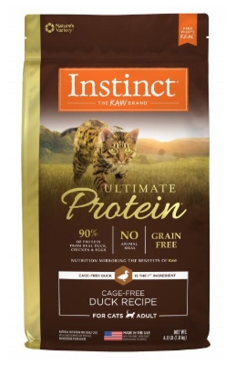 原點皇極鮮鴨成貓配方
Instinct® Ultimate Protein® Grain-Free Cage-Free Duck Recipe