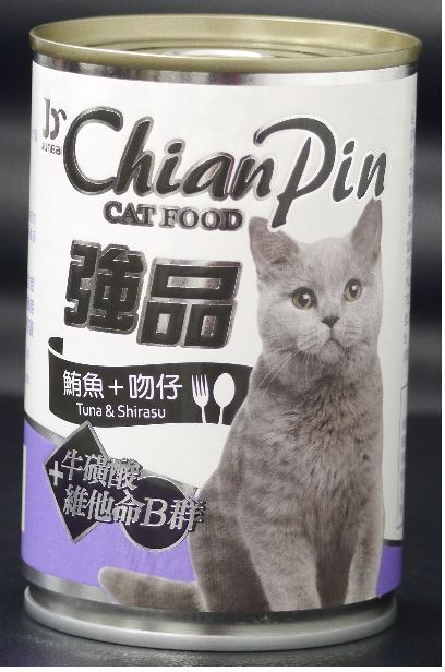 強品貓罐400G-鮪魚+吻仔
Chian Pin cat can- tuna+shirasu