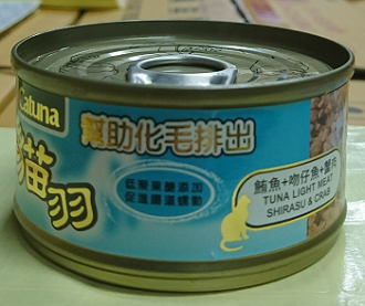貓羽化毛貓罐80克-鮪魚+吻仔魚+蟹肉
canned cat food