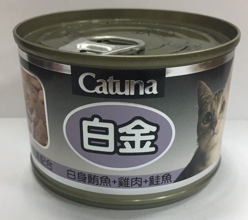 開心白金大貓罐170g-白身鮪魚+雞肉+鮭魚
canned cat food