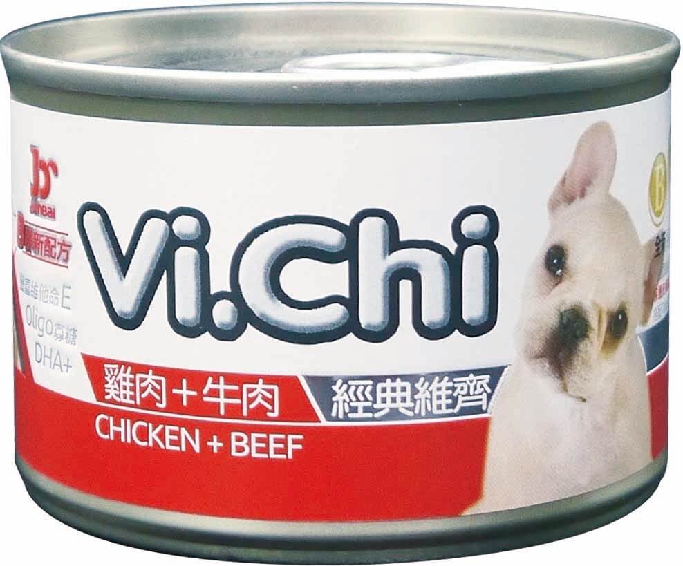 經典維齊 (雞肉+牛肉) 160G
Vi.Chi dog can (chicken+beef)