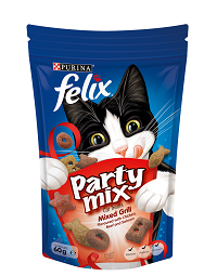 Felix Party Mix 貓脆餅 炙燒烤肉風味(雞肉,牛肉,鮭魚)
FELIX Party Mix Mixed Grill 60g