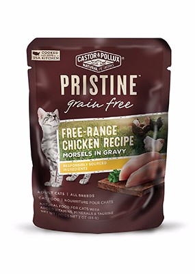 歐奇斯天然Pristine巧鮮包 無榖放養雞肉主食餐包
PRISTINE® Grain Free Free-Range Chicken Recipe Morsels In Gravy