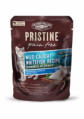 歐奇斯天然Pristine巧鮮包 無榖野生鱒魚主食餐包
PRISTINE® Grain Free Wild-Caught Whitefish Recipe Morsels In Gravy