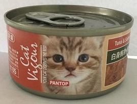 邦比貓餐罐-白身鮪魚+鮭魚80g
PANTOP canned cat food tuna& Salmon 80g