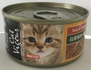 邦比貓餐罐-白身鮪魚+雞肉80g
PANTOP canned cat food tuna& Chicken 80g