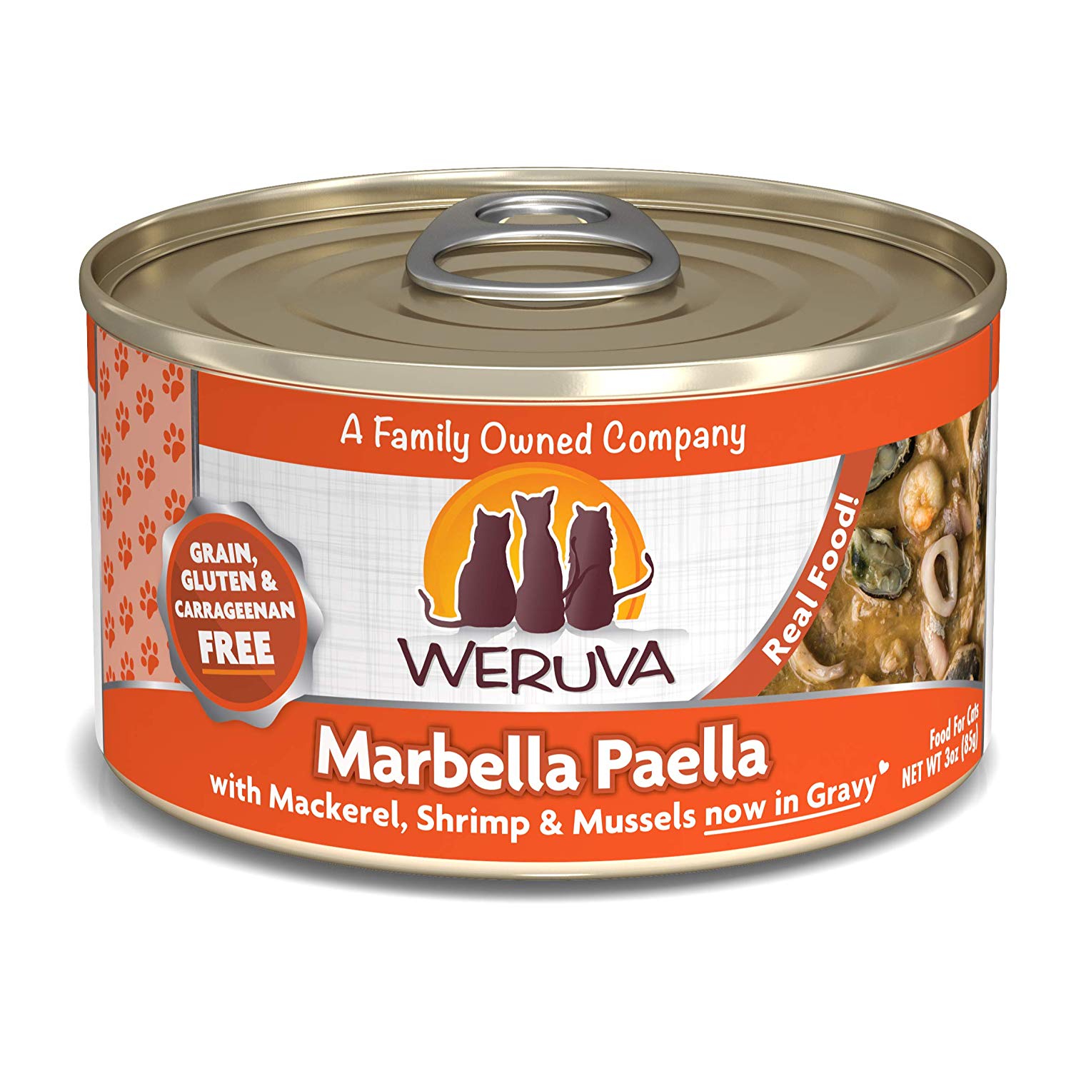 唯美味主食貓罐-西班牙海鮮飯
WERUVA-Marbella Paella With Mackerel and Shrimp