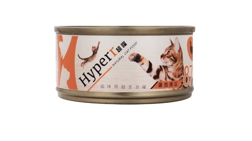 Hyperr 超躍貓咪無榖主食罐-雞肉南瓜