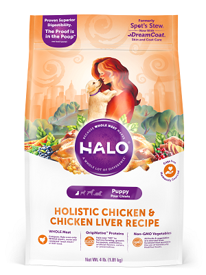 HALO® 嘿囉TM 幼犬燉食 新鮮雞肉燉燕麥+豌豆
Halo® Puppy Holistic Chicken & Chicken Liver Recipe
