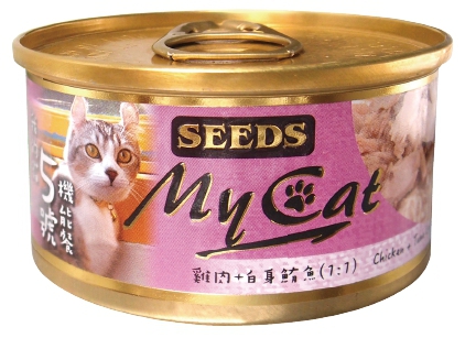 MyCat我的貓5號(雞肉+白身鮪魚 1:1)
MyCat 5(Chicken+Tuna Light Meat 1:1)