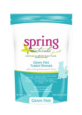曙光天然寵物餐食 無榖火雞肉貓餐
Spring Naturals Grain Free Turkey Dinner Dry Cat Food