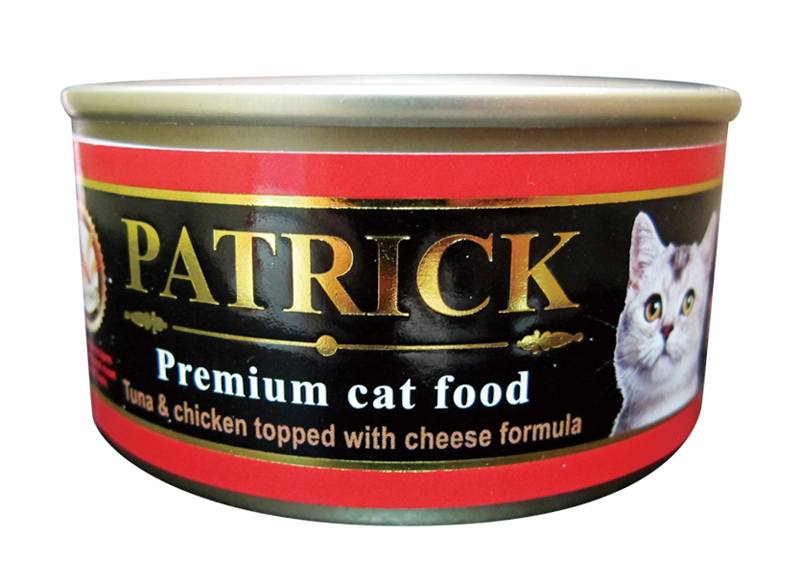 派脆客鮮食機能性貓罐頭 鮪魚雞肉佐起司
Patrick