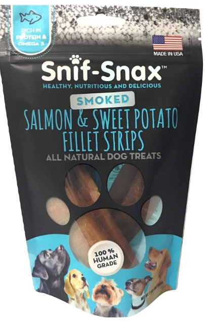 Snif-Snax 煙燻鮭魚柳(3oz)
-Salmon & Sweet Potato Fillet Strips