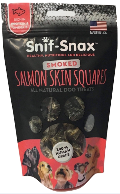 Snif-Snax 煙燻鮭魚脆皮酥(3oz)
-Salmon Skin Square