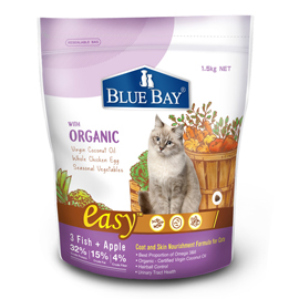 倍力EASY幼母貓 / 亮毛美膚配方 (三種魚+蘋果)
BLUE BAY EASY™ Hairball Control Formula for Cats
