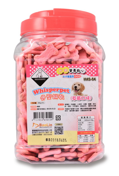 Whisperpet餅乾(草莓口味)380g (H45-54)
dog cookies