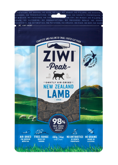 ZiwiPeak巔峰98%鮮肉貓糧-羊肉400g
ZiwiPeak Daily Cat Cuisine Lamb 400G Pouch Dried Petfood Jerky