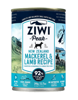 ZiwiPeak巔峰 92%鮮肉狗罐頭-鯖魚&羊肉
ZiwiPeak Daily Dog Cuisine Mackerel & Lamb 390g Canned Petfood
