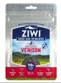 ZiwiPeak巔峰乖狗狗鮮肉嚼片-鹿肉
ZiwiPeak Good Dog Treats Venison Pouch Dried Petfood Jerky