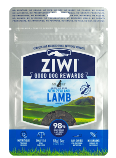 ZiwiPeak巔峰乖狗狗鮮肉嚼片-羊肉
ZiwiPeak Good Dog Treats Lamb Pouch Dried Petfood Jerky