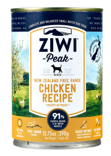ZiwiPeak巔峰 91%鮮肉狗罐頭 放牧雞肉
ZiwiPeak Dog Canned Free Range Chicken Recipe 390g