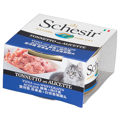 Schesir鮮時貓罐 【鮪魚+吻仔魚】85g
Schesir Tuna with Whitebait - Cat Can