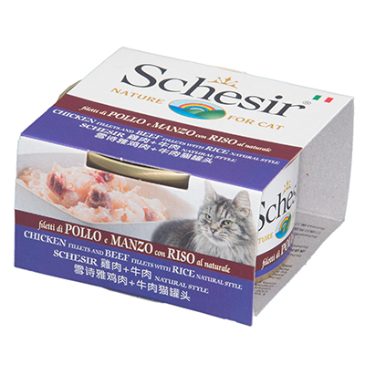 Schesir鮮時貓罐 【雞柳+牛肉】85g
Schesir Chicken fillets with Beef - Cat Can