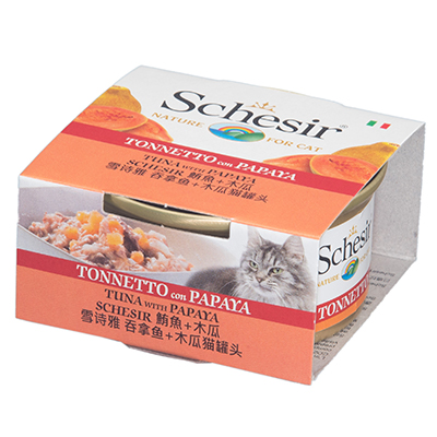 Schesir鮮時貓罐 【鮪魚+木瓜】75g
Schesir Tuna with papaya - Cat Can